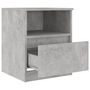 Voir la diapositive 5 : VIDAXL Table de chevet Gris beton 40x40x50 cm Agglomere