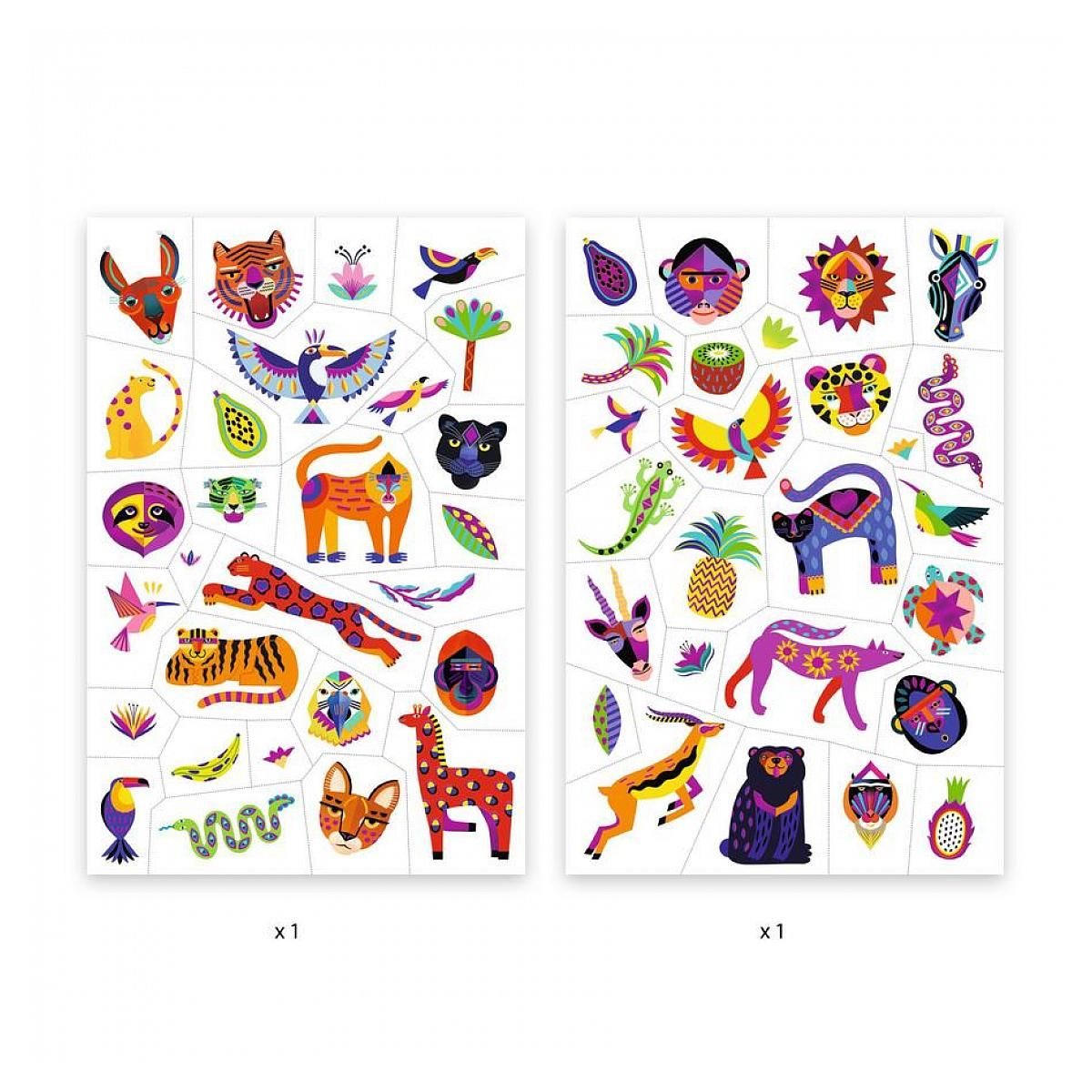 Djeco 50 Tatouages theme Wild beauty