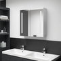 Voir la diapositive 1 : VIDAXL Armoire de salle de bain à miroir LED Gris béton 62x14x60 cm