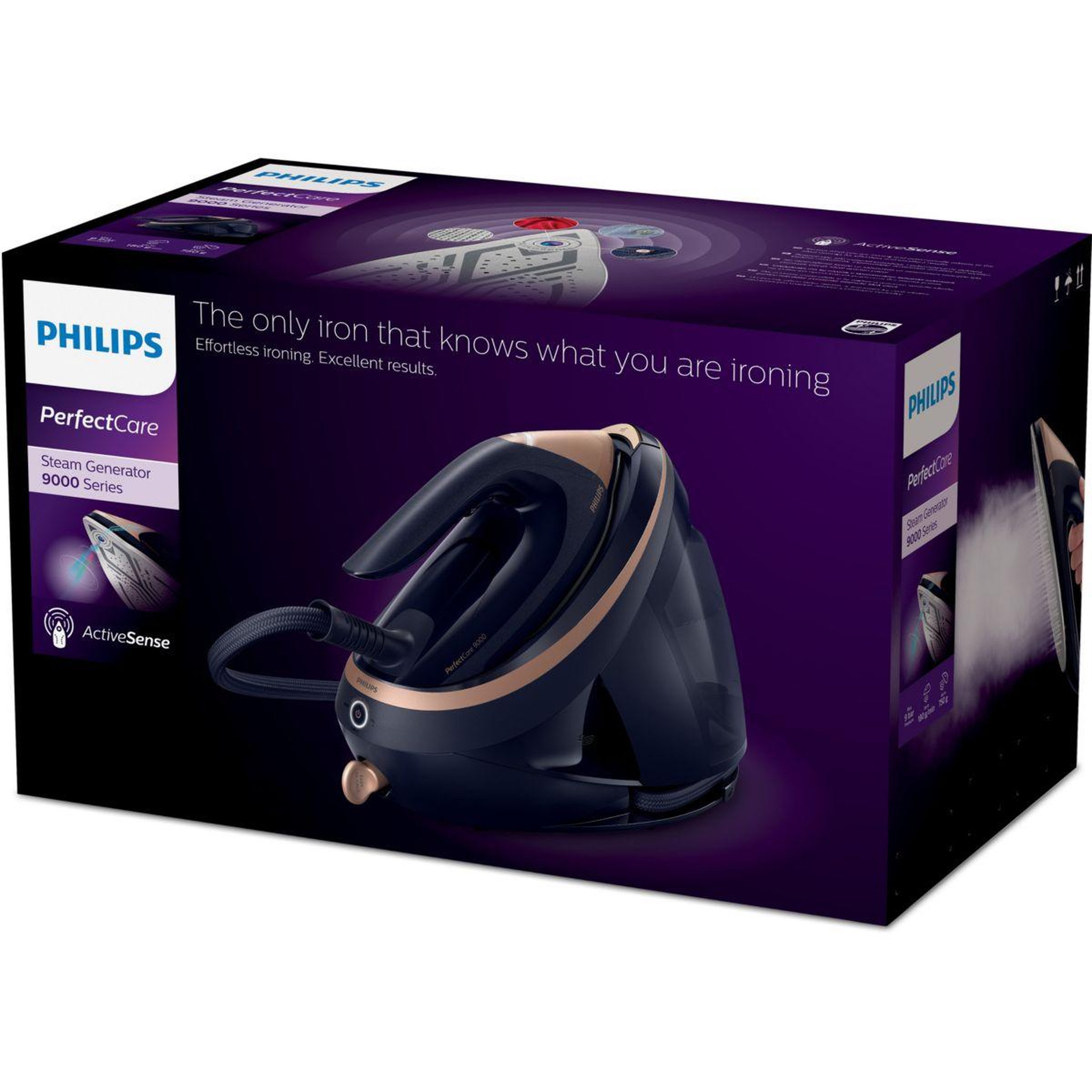 Voir la diapositive 5 : Philips Centrale vapeur psg9030/20 perfectcare série 9000 noir/rose gold 1.8l, 9 bars