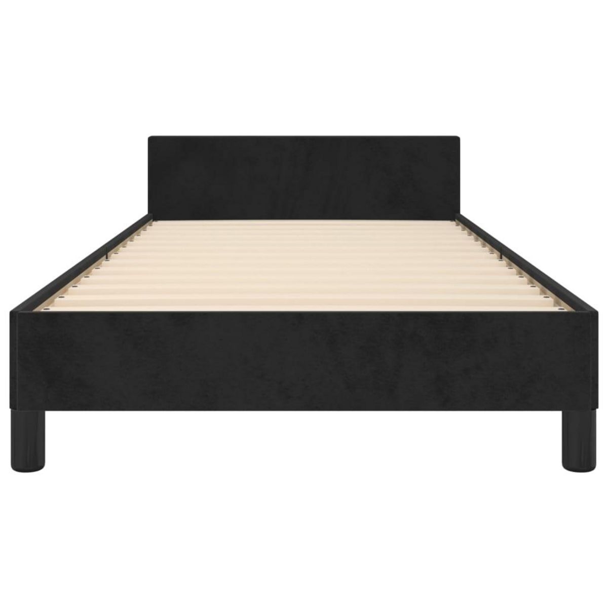 VIDAXL Cadre de lit sans matelas noir 100x200 cm velours
