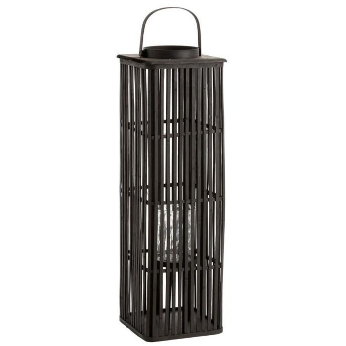 Paris Prix Lanterne Déco en Bambou  Longue  89cm Noir