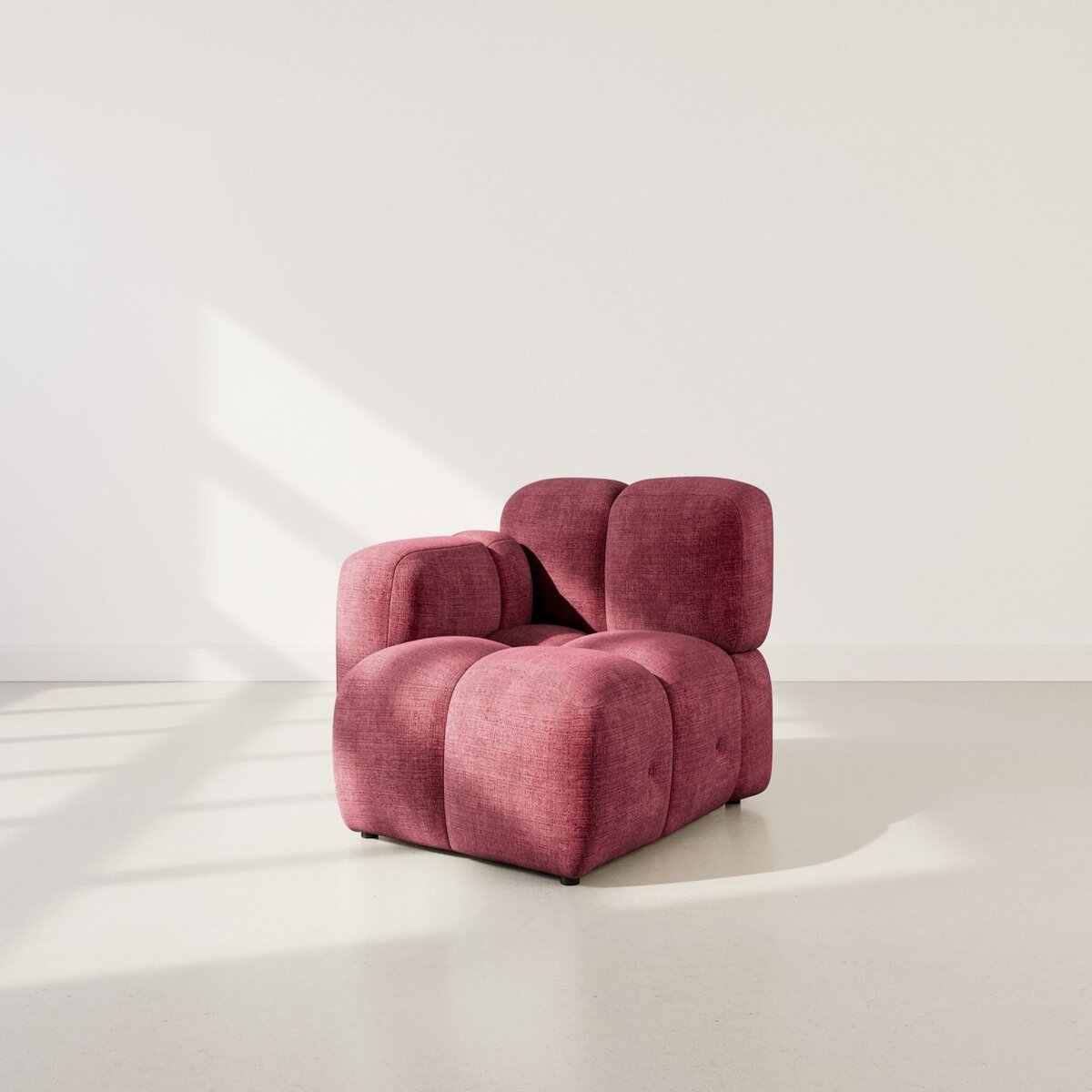 LISA DESIGN Grace - module d'assise gauche en velours texturé