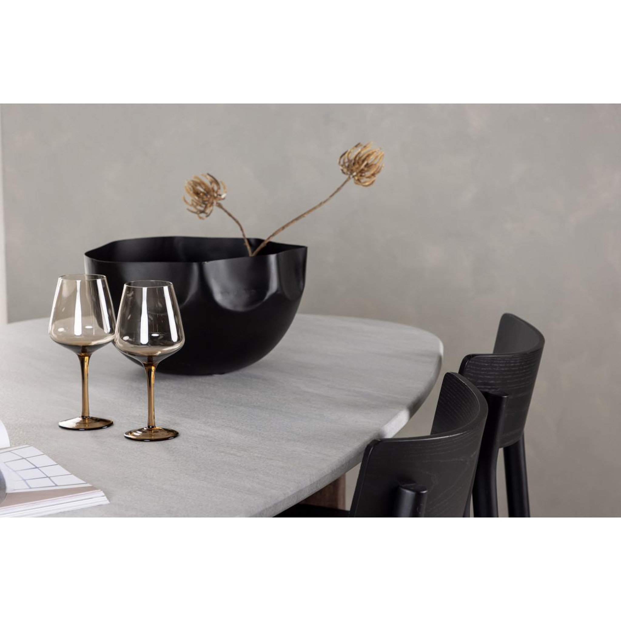 Voir la diapositive 6 : Paris Prix Ensemble table à manger & 4 chaises  gronvik & montros  180cm gris clair & noir