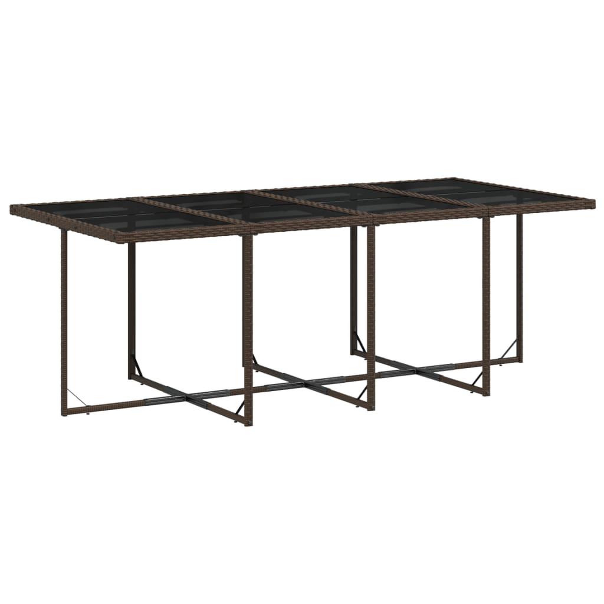Voir la diapositive 4 : VIDAXL Ensemble a manger de jardin avec coussins 13 pcs marron rotin