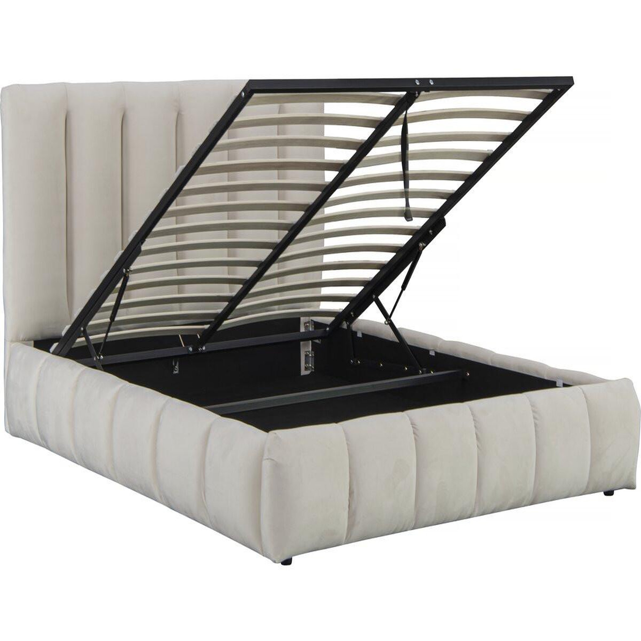 Voir la diapositive 3 : Habitat et Jardin Lit avec coffre  annie  160 x 200 cm - beige