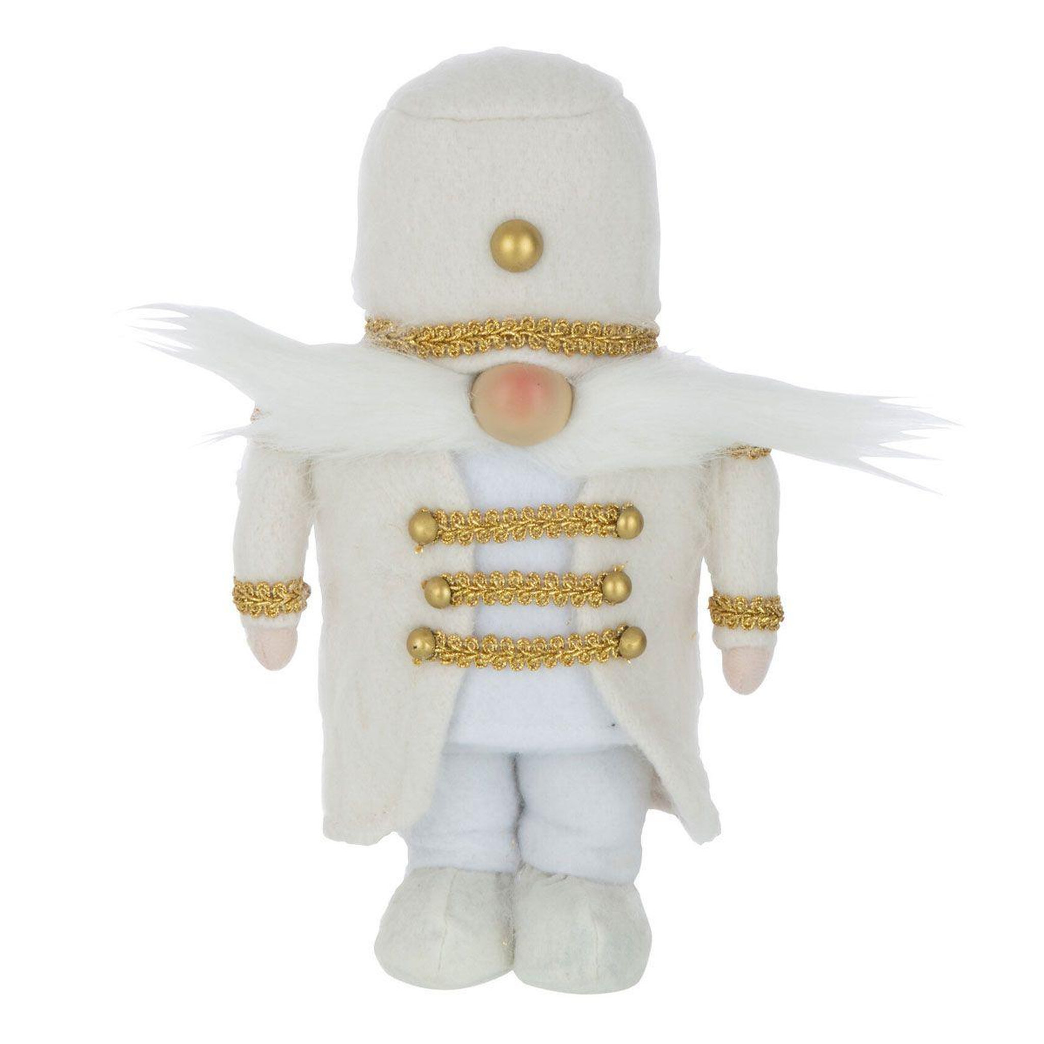 J-LINE Statuette déco  soldat  28cm blanc & or
