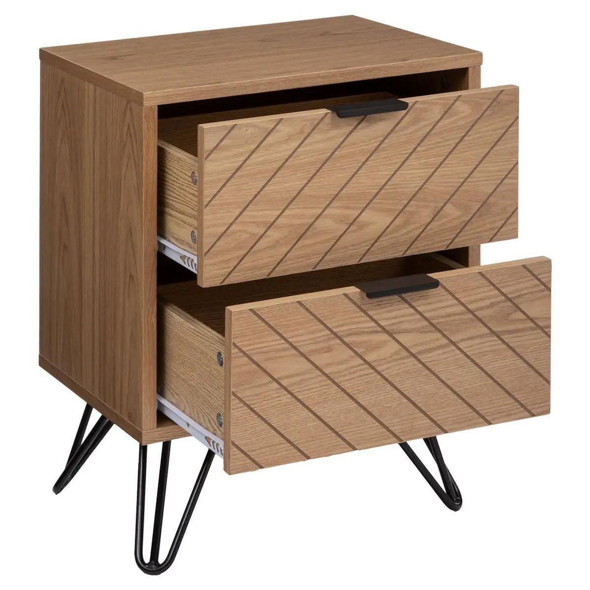 ATMOSPHERA Table de Chevet 2 Tiroirs  Naomi  54cm Beige