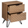 Voir la diapositive 2 : ATMOSPHERA Table de Chevet 2 Tiroirs  Naomi  54cm Beige