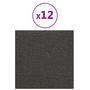 Voir la diapositive 2 : VIDAXL Panneaux muraux 12 pcs Gris fonce 30x30 cm Tissu 1,08 m²