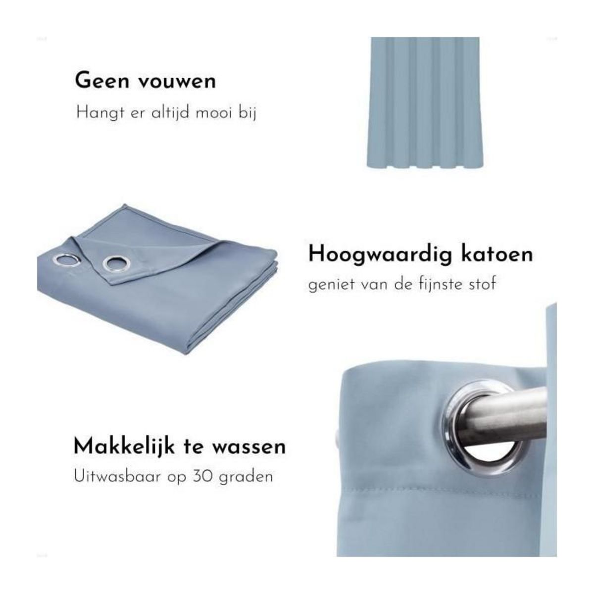 Today Rideau a oeillets - 140X240 - Denim - TODAY Essential - 356011