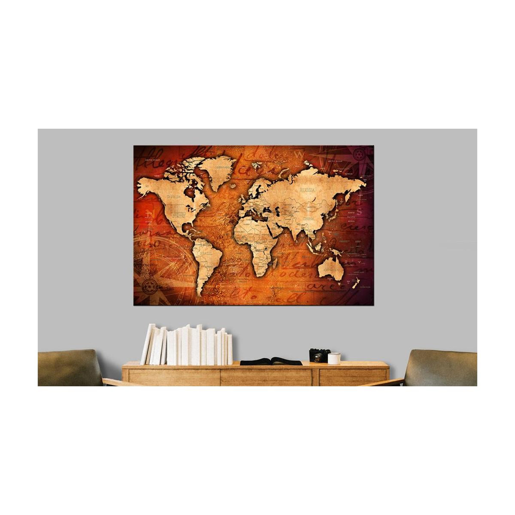 Voir la diapositive 2 : Paris Prix Tableau en Liège  Carte du Monde - Amber World