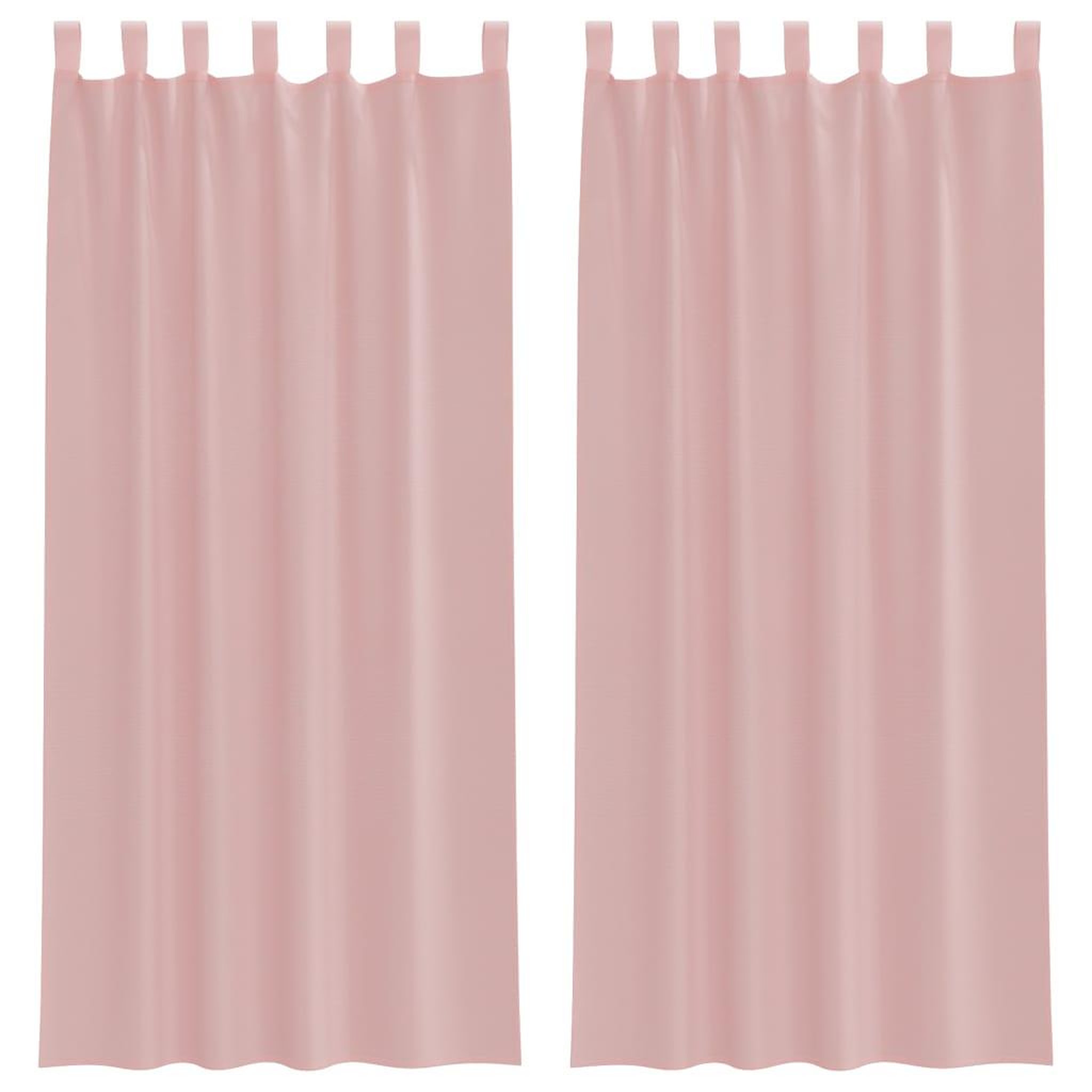 Voir la diapositive 2 : VIDAXL Rideaux en voile avec passe-tringles 2 pcs rose