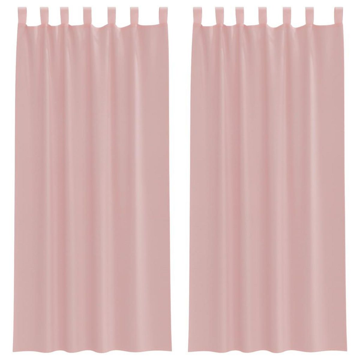 VIDAXL Rideaux en voile avec passe-tringles 2 pcs rose