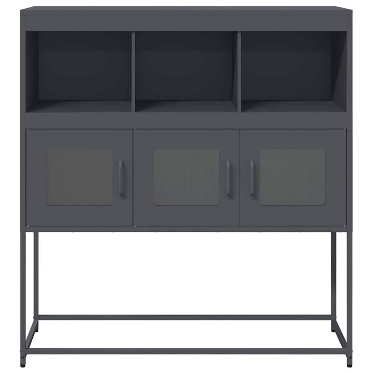 VIDAXL Buffet anthracite 100,5x39x107 cm acier lamine a froid