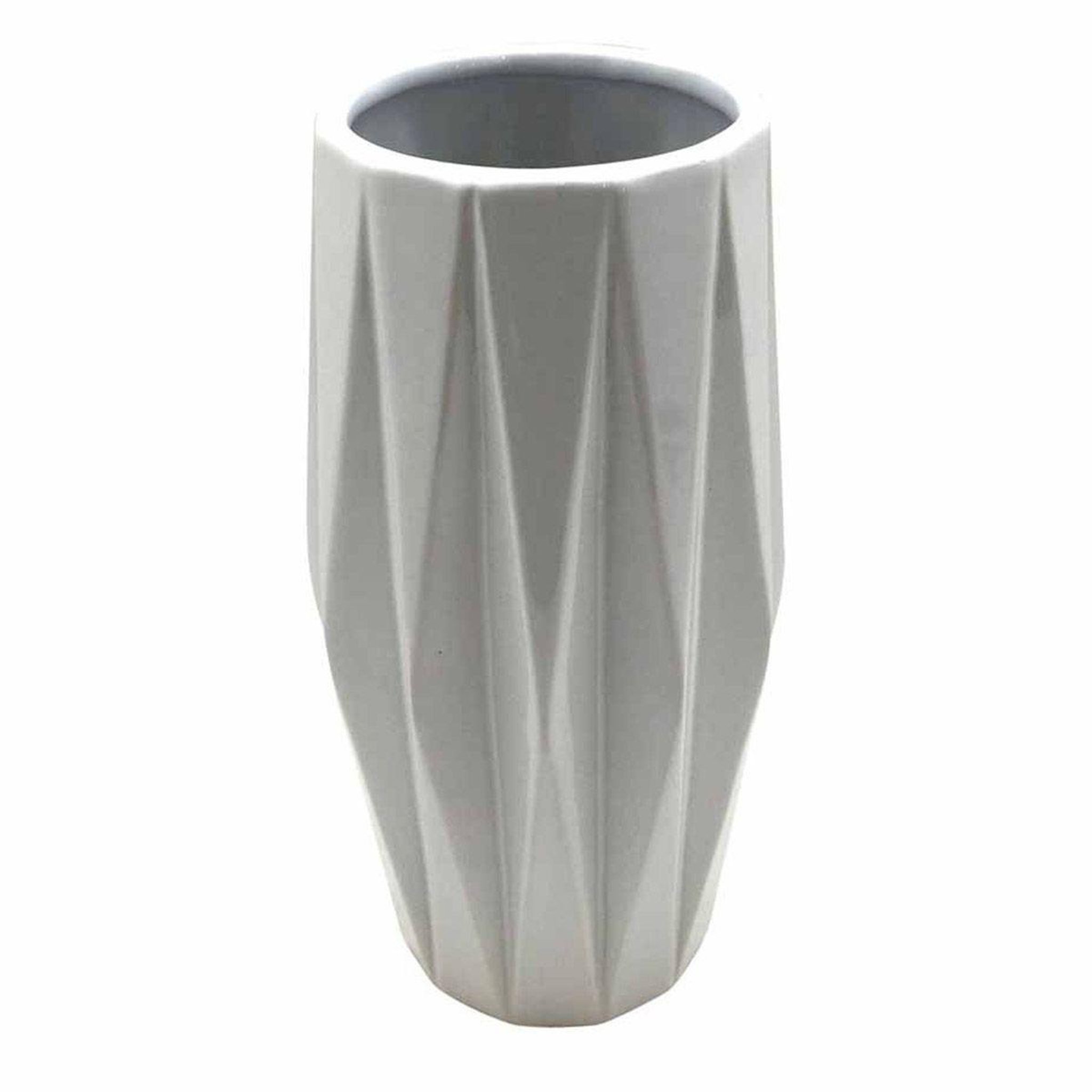 HOMEA Vase Déco en Céramique  Origami  24cm Blanc