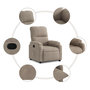 Voir la diapositive 5 : VIDAXL Fauteuil inclinable taupe tissu microfibre