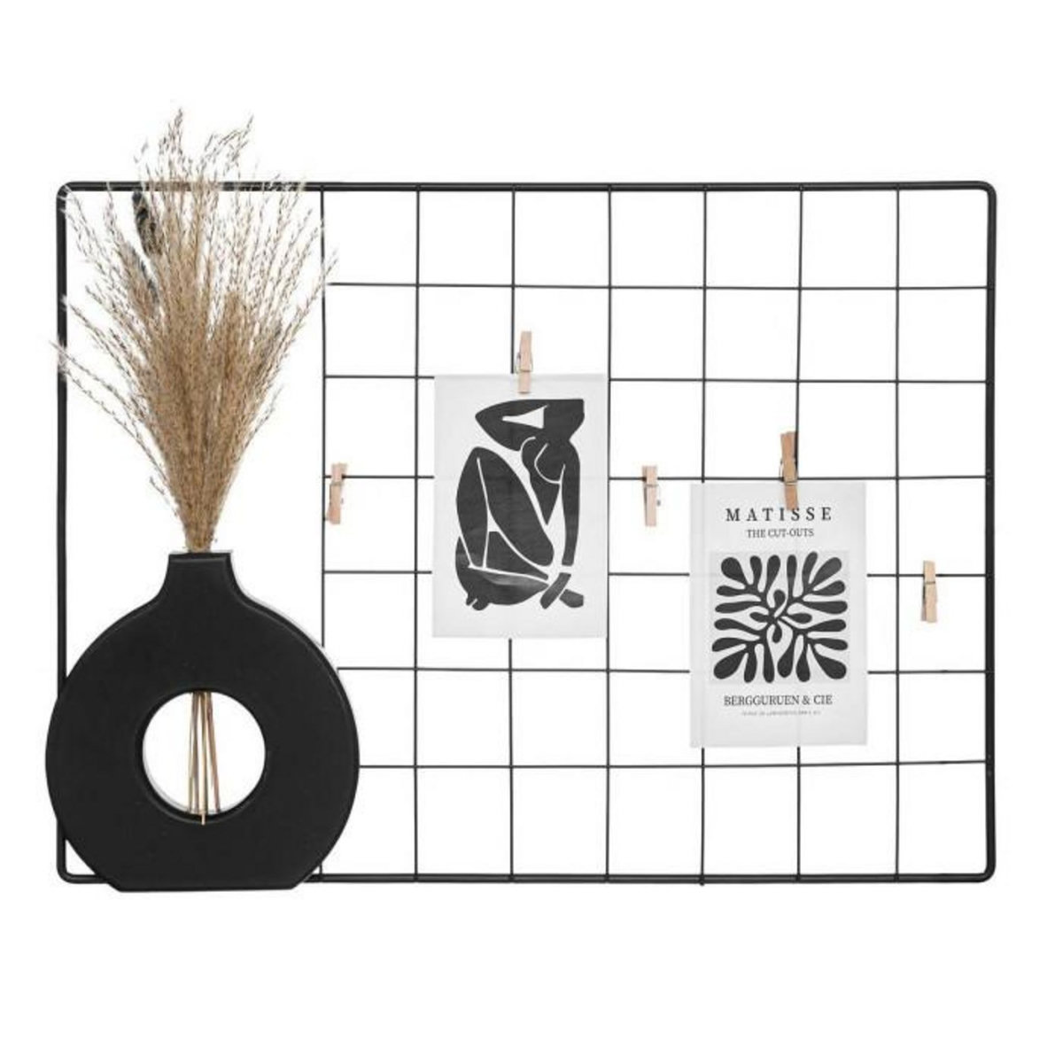 ATMOSPHERA Porte Photo Mural en Métal  Aaron  55cm Noir