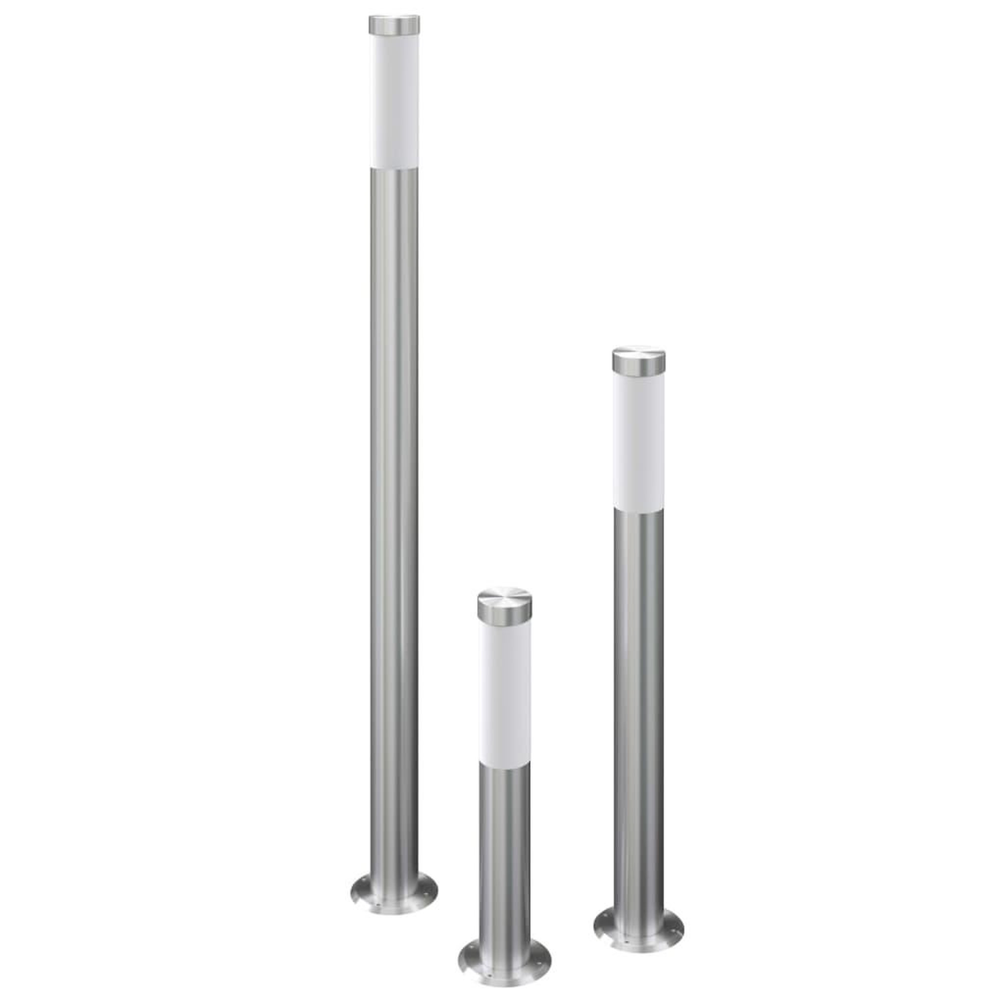Voir la diapositive 2 : VIDAXL Ensemble de 3 lampes de jardin etanches Acier inoxydable