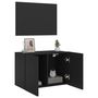 Voir la diapositive 4 : VIDAXL Meuble TV mural noir 60x30x41 cm