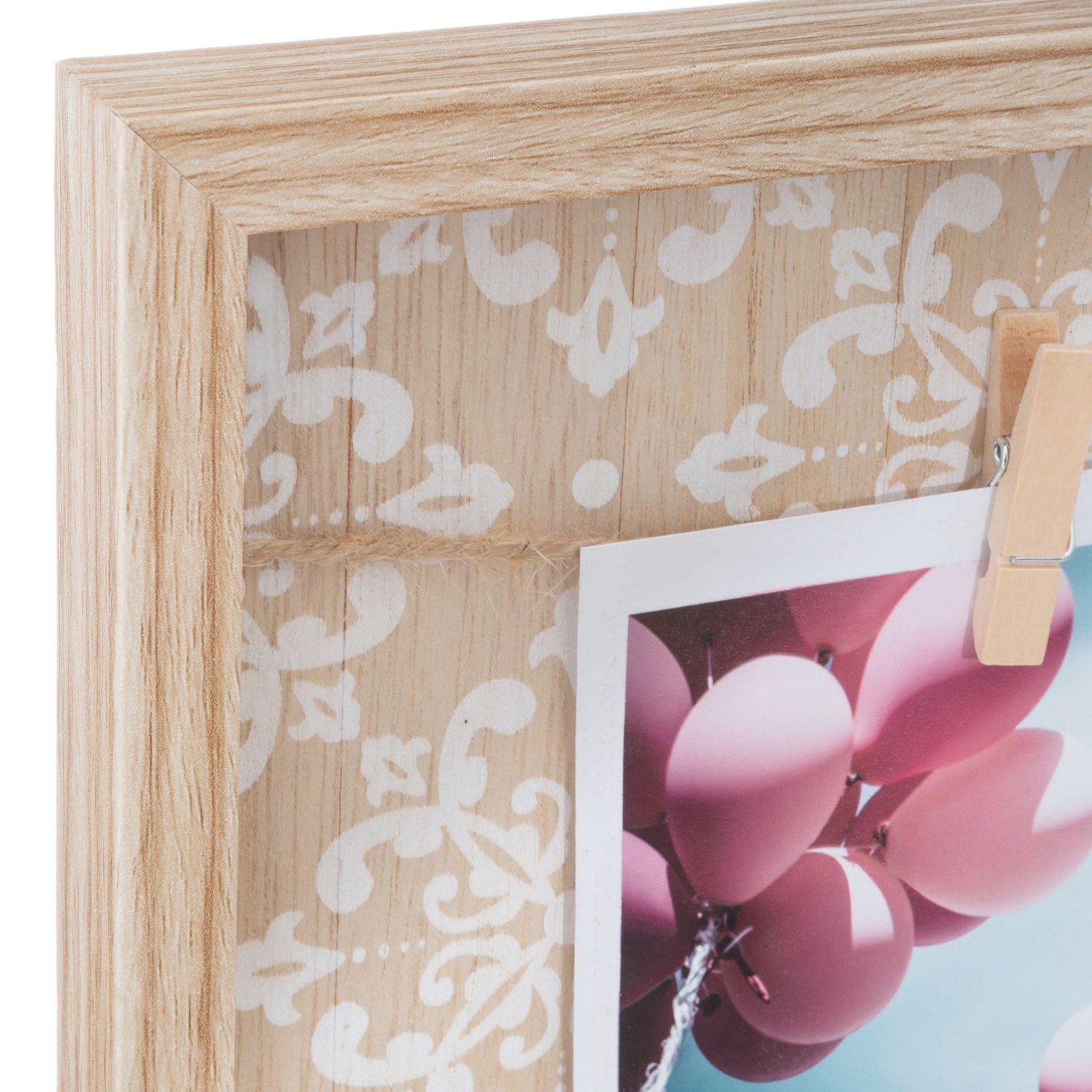 Voir la diapositive 2 : ATMOSPHERA Porte photos corde effet bois ethnique
