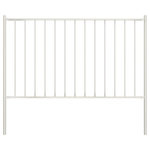 VIDAXL Panneau de cloture poteau Acier enduit poudre 1,7x1,25 m Blanc