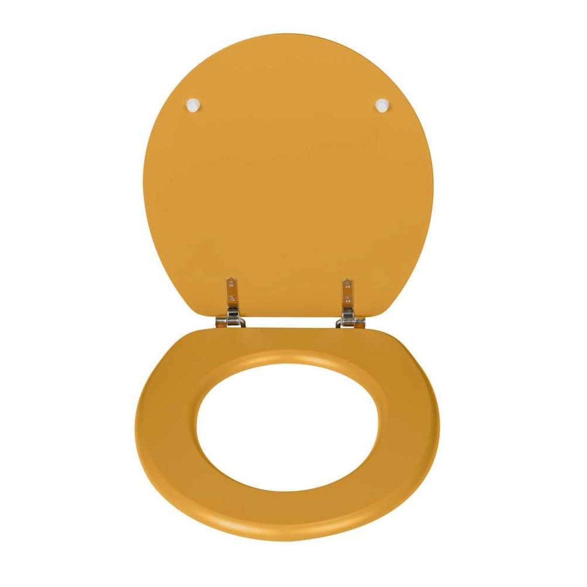 Voir la diapositive 2 : Wenko Abattant WC - Bois - Jaune