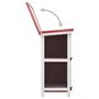 Voir la diapositive 4 : VIDAXL Clapier d'exterieur 4 portes Rouge Bois