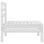 Voir la diapositive 5 : VIDAXL Salon de jardin 5 pcs Blanc Bois de pin massif