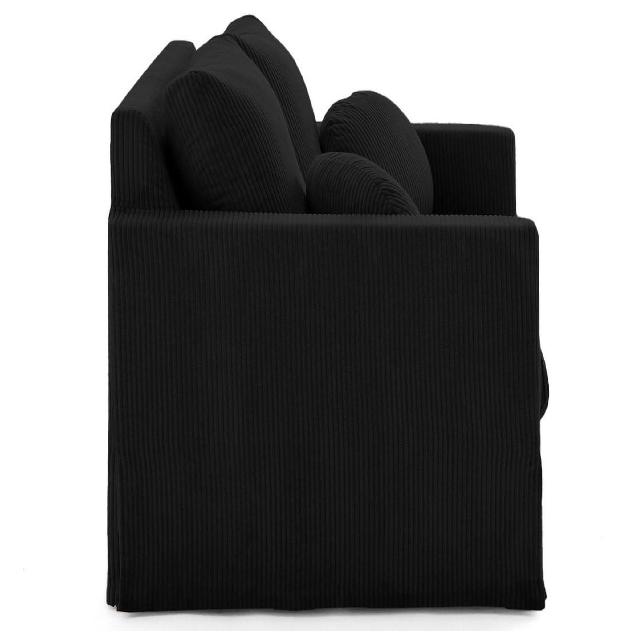 Voir la diapositive 4 : LISA DESIGN Serena - canapé droit déhoussable 2 places en velours côtelé