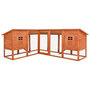 Voir la diapositive 1 : VIDAXL Clapier d'exterieur avec piste Marron Bois de sapin solide