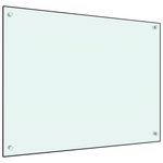 VIDAXL Dosseret de cuisine Blanc 80x60 cm Verre trempé