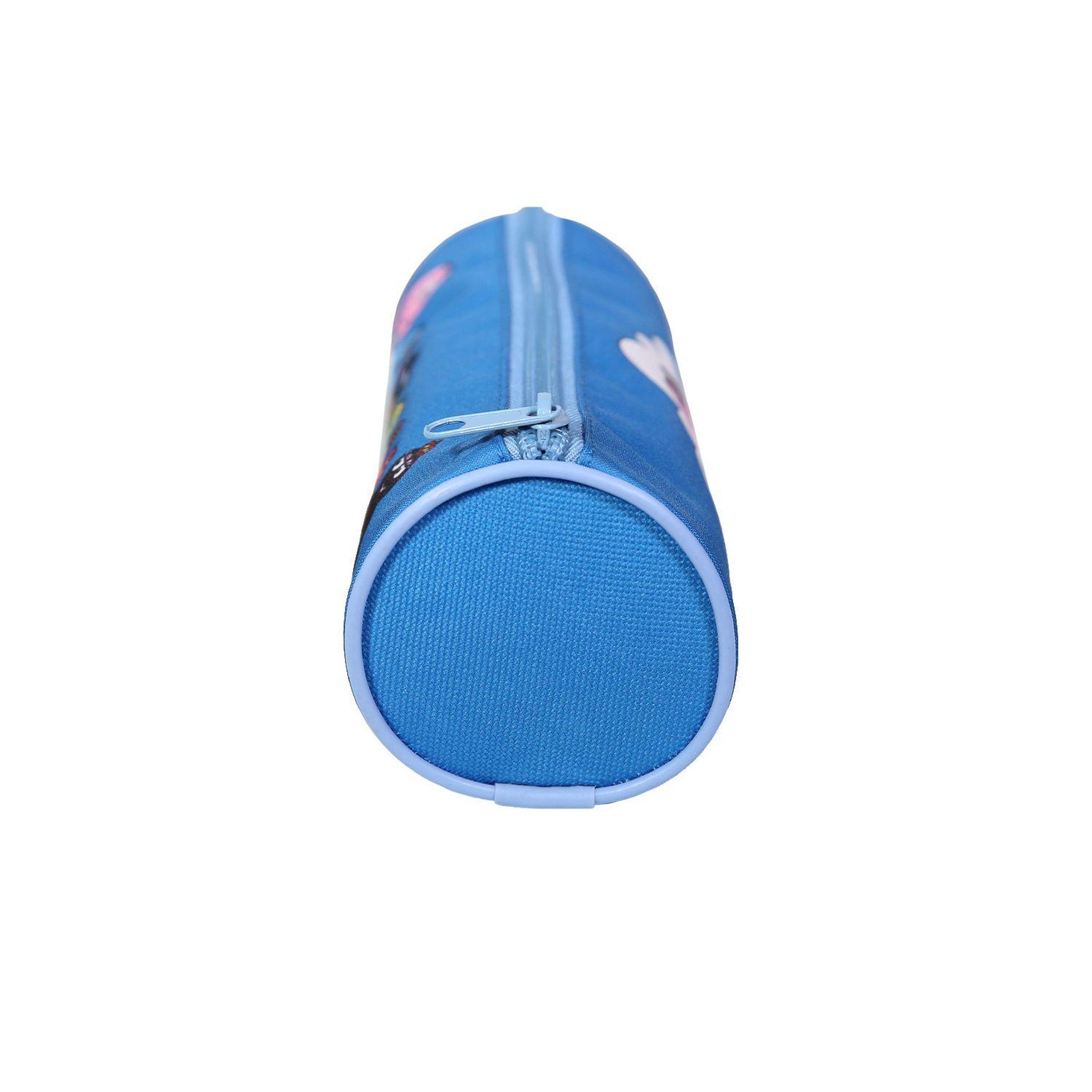 Voir la diapositive 3 : Bagtrotter BAGTROTTER Trousse scolaire ronde Barbapapa Bleue