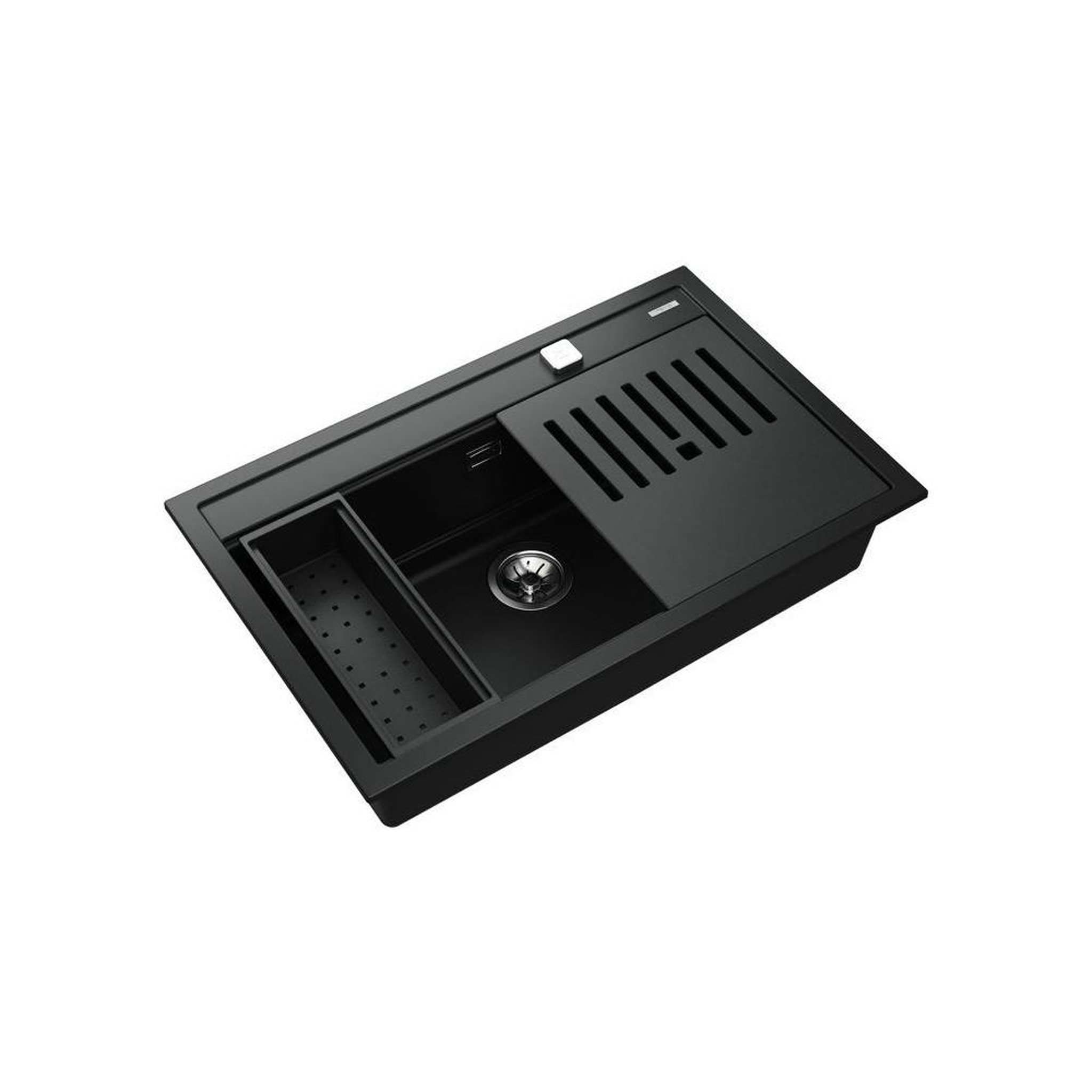 Voir la diapositive 5 : TEKA Évier cuisine teka nova 80 ws-tg 1b noir en granit, cuve unique 200 mm, finition mate, vidage helixpro 3 1/2