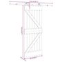 Voir la diapositive 6 : VIDAXL Porte coulissante et kit de quincaillerie 85x210 cm pin massif