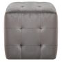 Voir la diapositive 3 : VIDAXL 2 pcs Tables de chevet Gris 30x30x30 cm Tissu velours