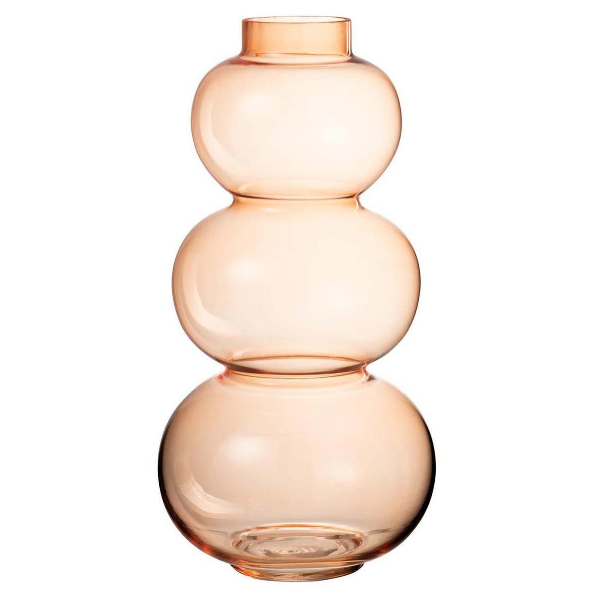 J-LINE Vase design en verre  boule  36cm orange
