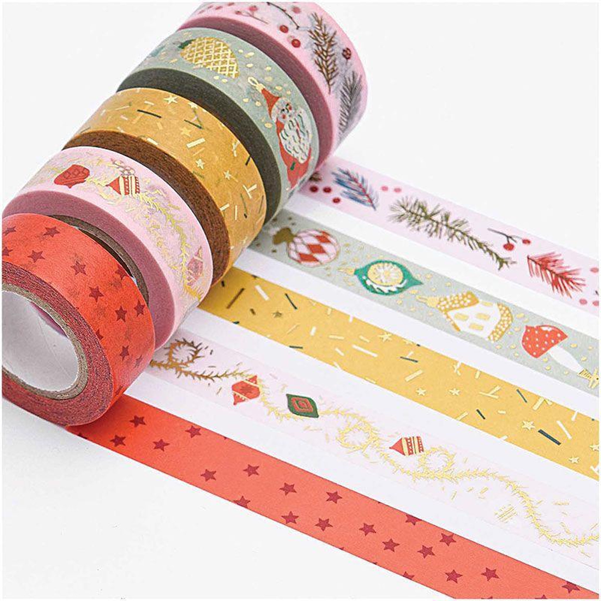 Voir la diapositive 3 : RICO DESIGN 5 masking tape noël nostalgique 1,5 cm x 10 m
