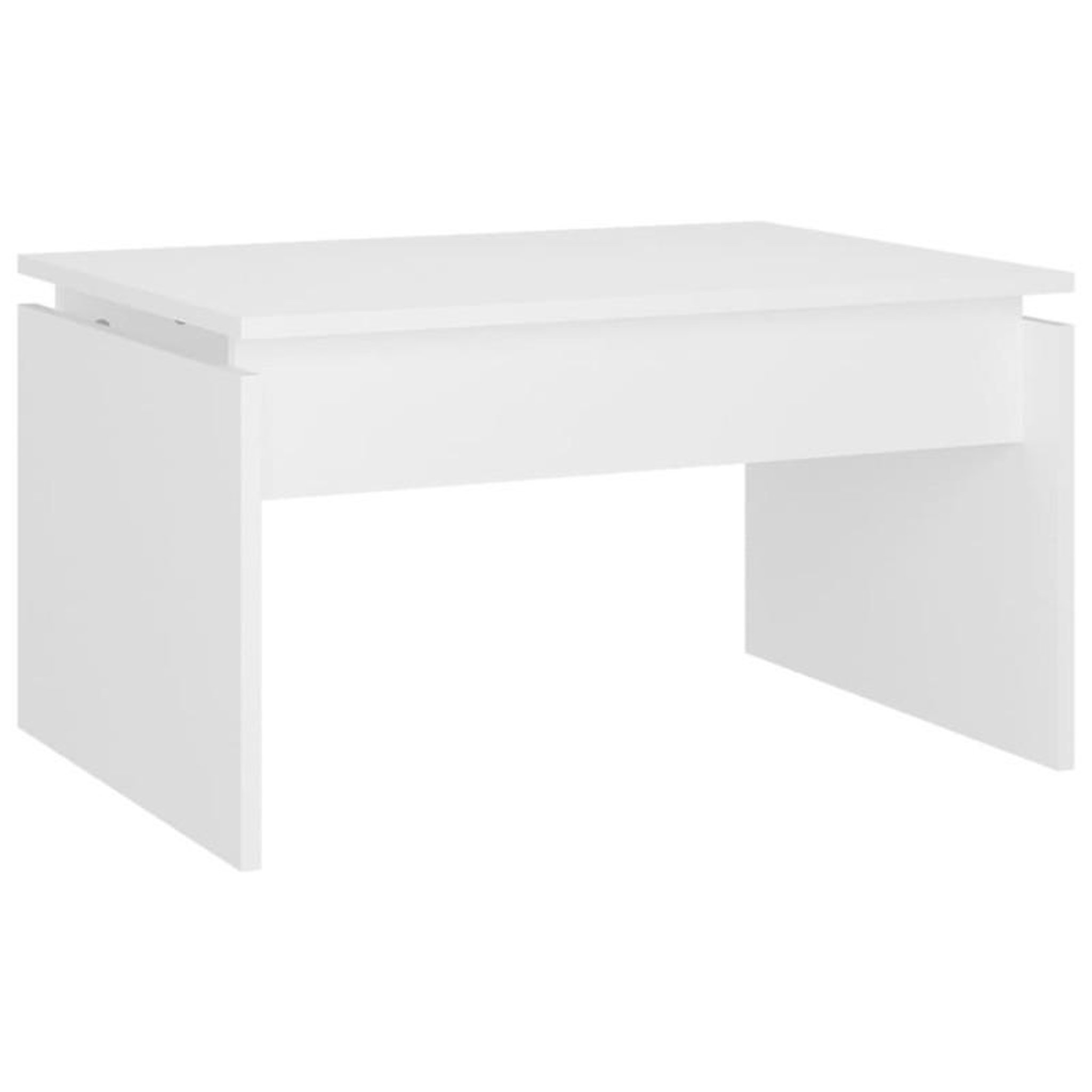 Voir la diapositive 2 : VIDAXL Table basse blanc 68x50x38 cm bois d ingénierie