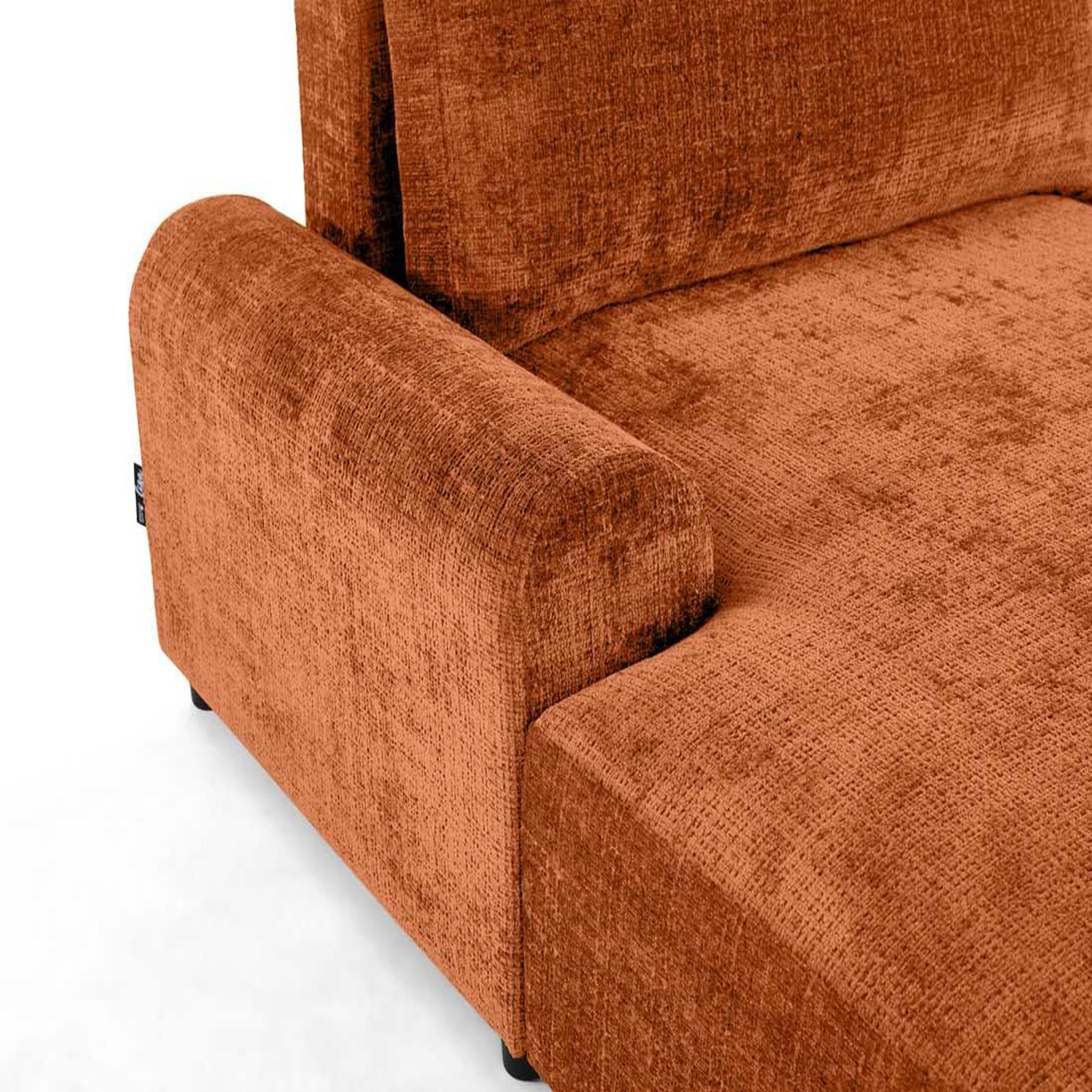 Voir la diapositive 4 : LISA DESIGN Nelly - canapé d'angle gauche 4 places convertible avec coffre en velours texturé