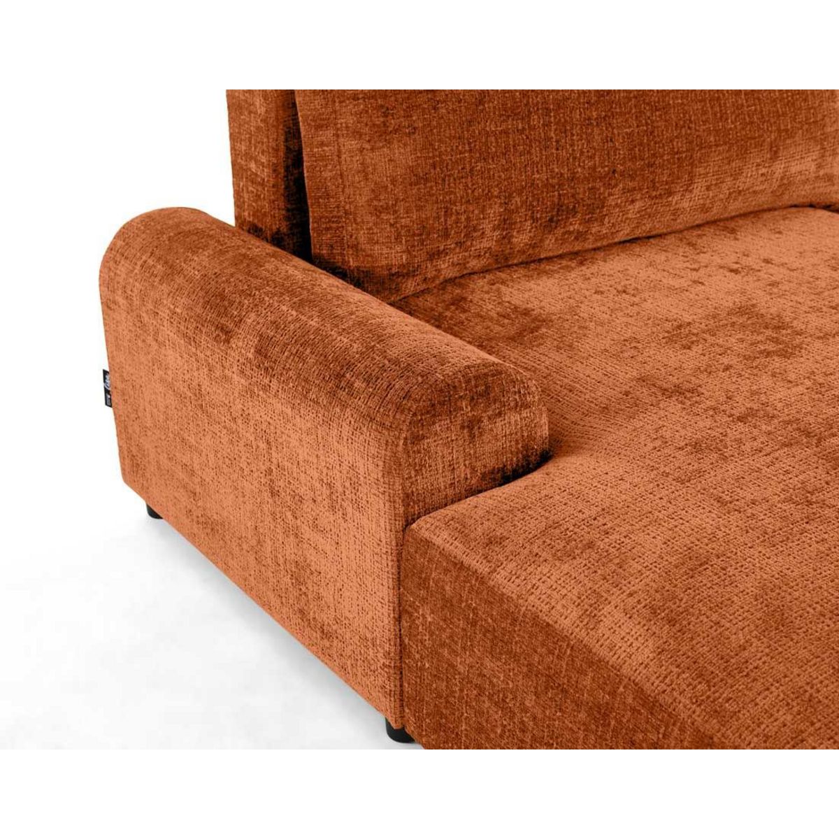 LISA DESIGN Nelly - canapé d'angle gauche 4 places convertible avec coffre en velours texturé