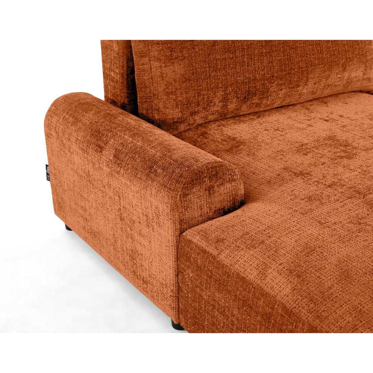 LISA DESIGN Nelly - canapé d'angle gauche 4 places convertible avec coffre en velours texturé