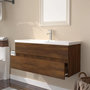 Voir la diapositive 3 : VIDAXL Meuble lavabo avec bassin integre Chene brun Bois d'ingenierie