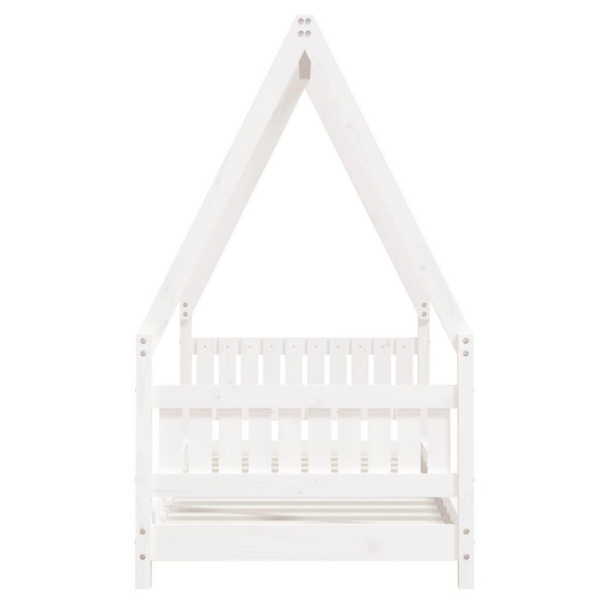 VIDAXL Cadre de lit pour enfant blanc 80x160 cm bois de pin massif