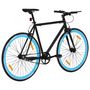 Voir la diapositive 3 : VIDAXL Vélo à pignon fixe noir et bleu 700c 51 cm