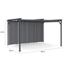 Voir la diapositive 6 : ID MARKET Pergola édition collector persiennes verticales toit rétractable 3x4 M 4 pans modulables gris anthracite
