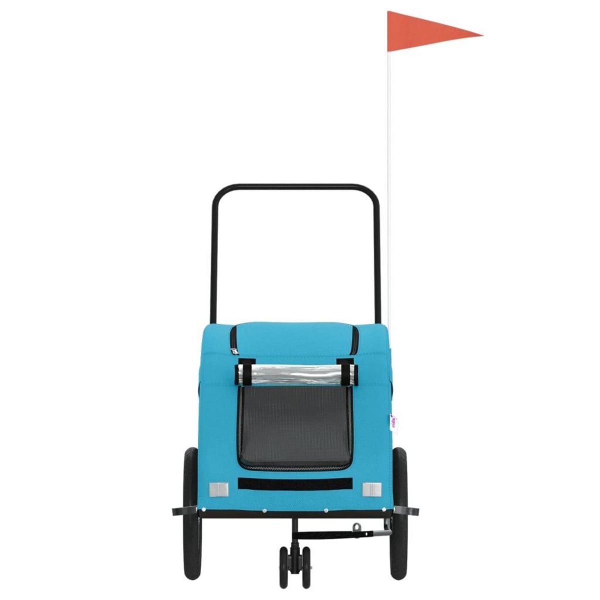 VIDAXL Remorque de velo pour animaux de compagnie bleu