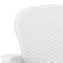 Voir la diapositive 5 : VIDAXL Chaise de jardin lot de 2 coussin Blanc Plastique Aspect rotin