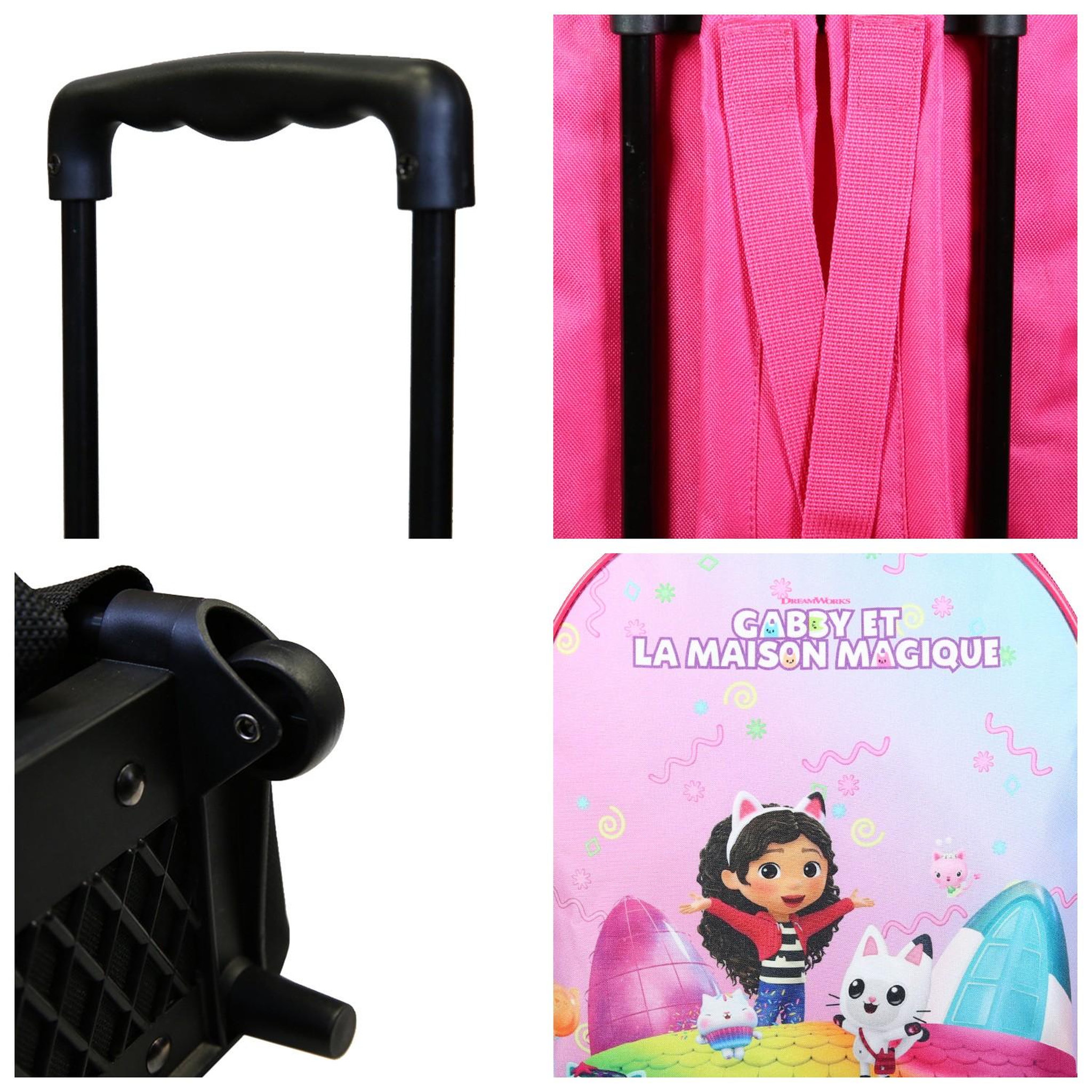 Voir la diapositive 5 : Bagtrotter BAGTROTTER Sac à dos à roulettes 32 cm maternelle  Gabby et la maison magique Violet