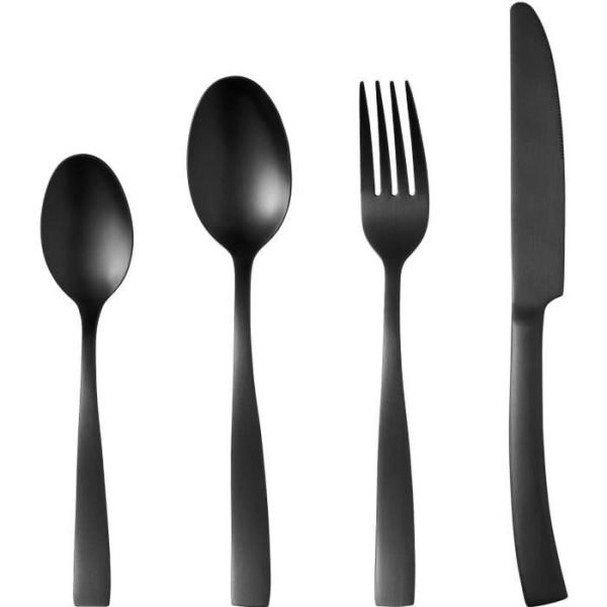 Arthur Martin Ménageres - ARTHUR MARTIN - AM5136 - 24 pieces - Acier inoxydable - Finition noir